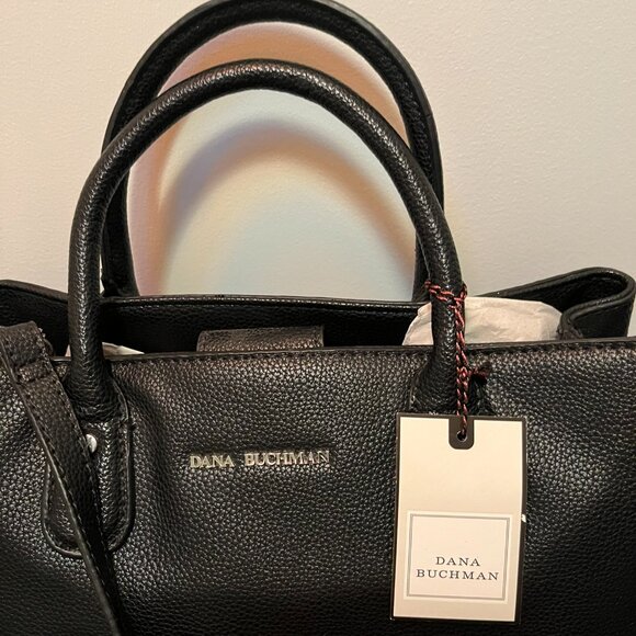 Dana Buchman Black Shoulder Purse NWT - Picture 2 of 9